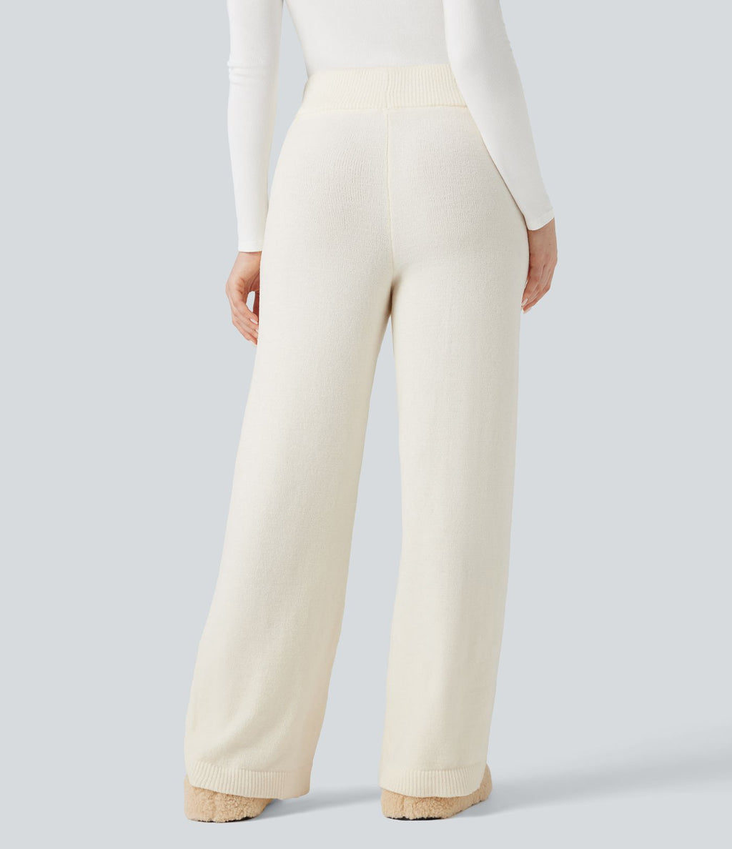 Pantalon détente maille baggy taille mi-haute