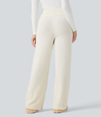 Pantalon détente maille baggy taille mi-haute