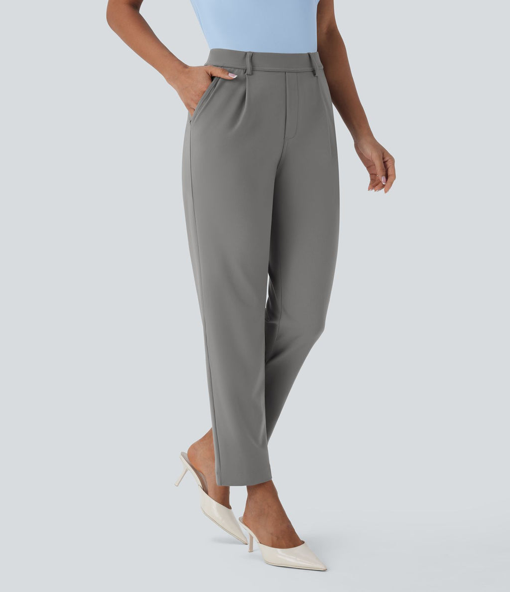 Pantalon de travail fuselé longueur cheville taille haute Halara Flex™ DayStretch avec poches