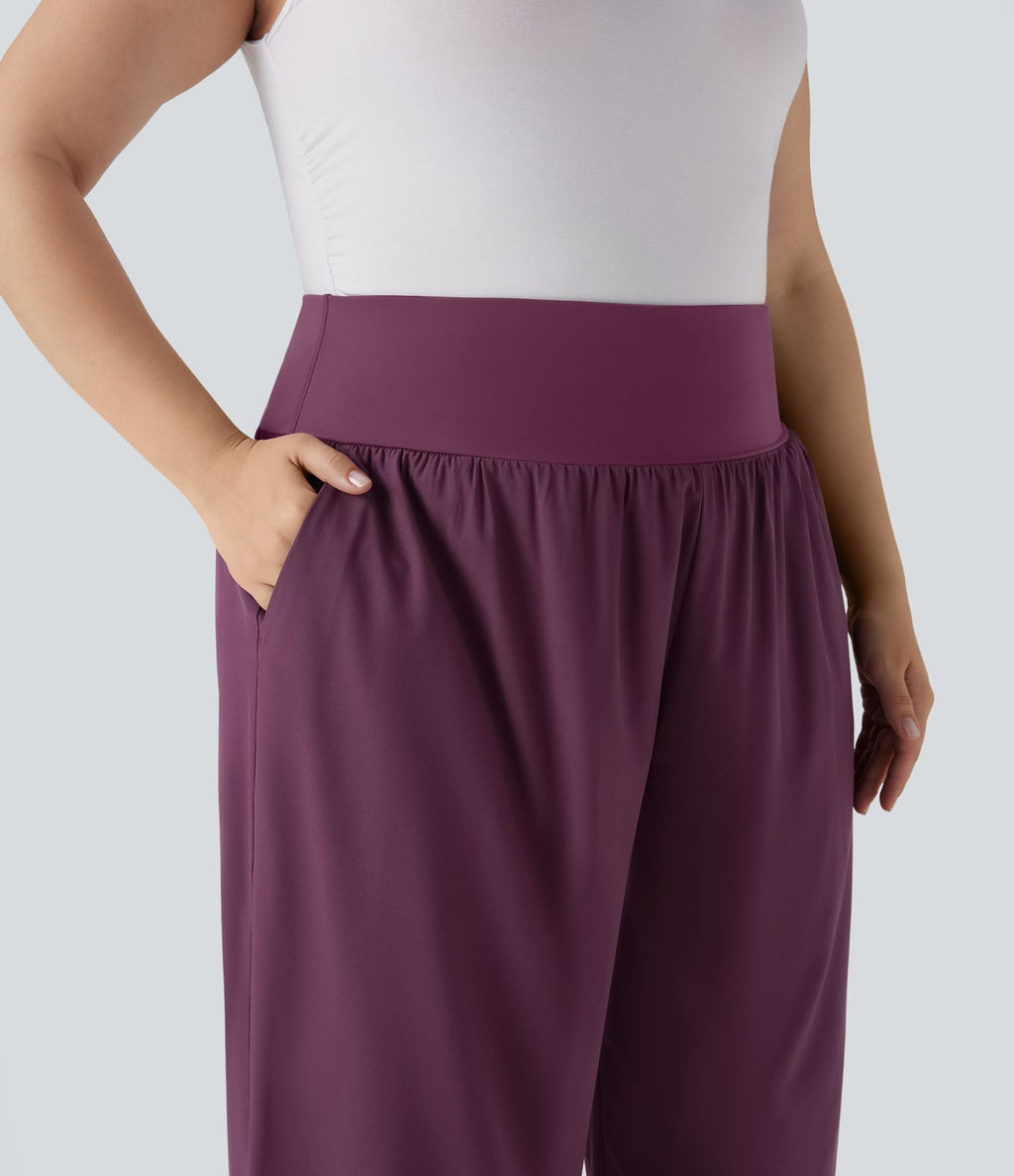 Pantalon tailleur gainant taille haute avec poches Halara Flex™