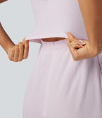 Combinaison sans manches col V à rayures avec brassière intégrée et poches – Édition Easy Peasy
