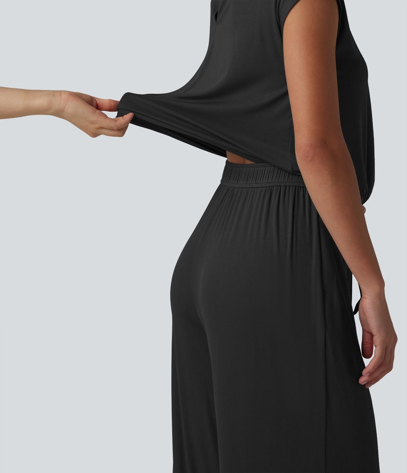 Combinaison casual sans manches col V cordon de serrage avec poches - Easy Peasy