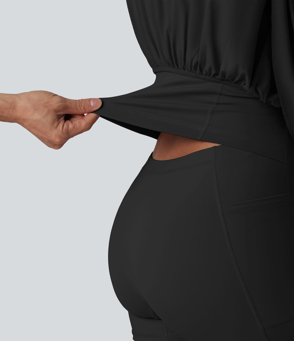 Robe sport de tennis mini Breezeful™ 2-en-1 séchage rapide col V dos nageur avec brassière intégrée à poches — édition Easy Peasy
