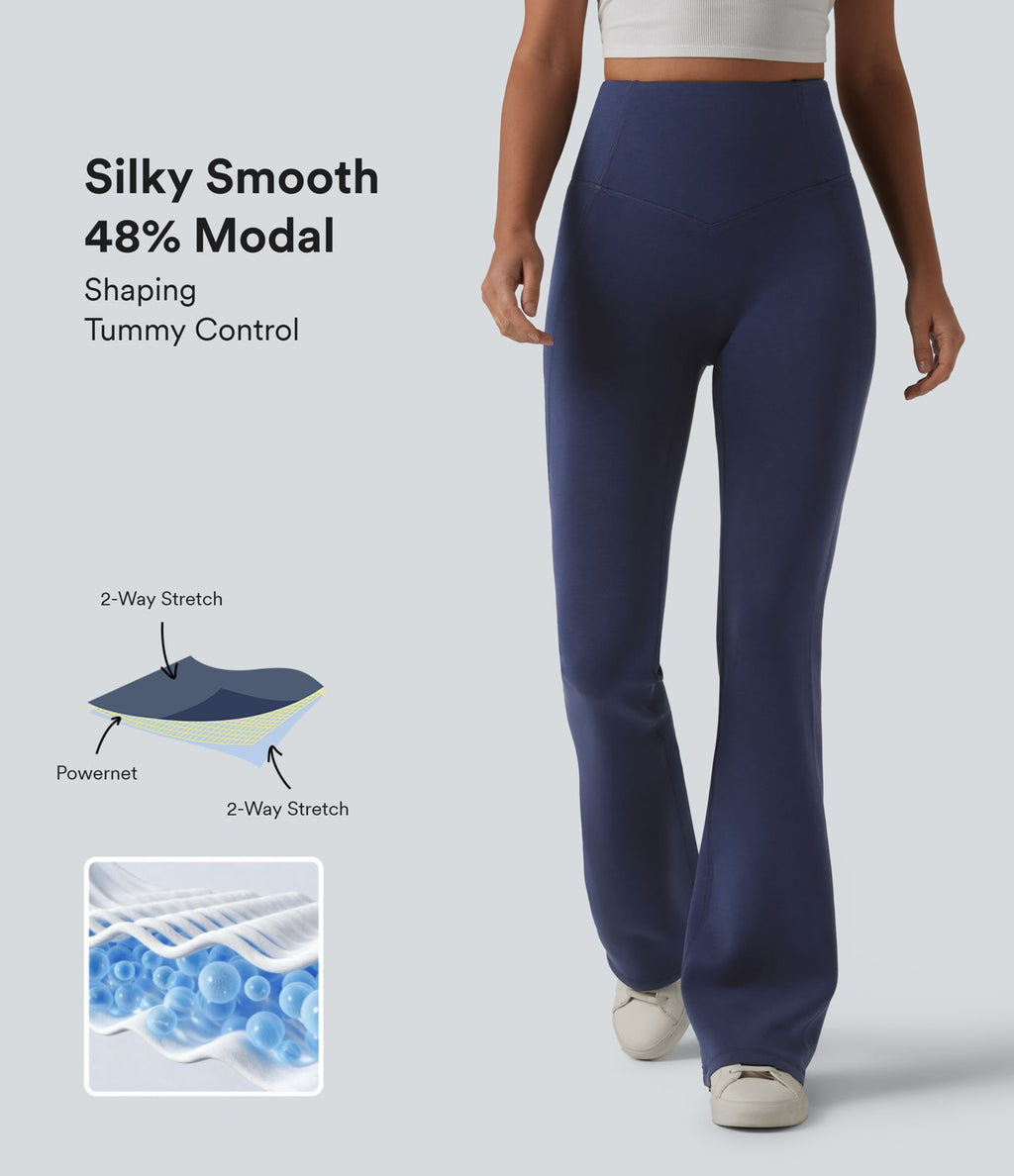 SpacerTek™ Pantalon casual évasé gainant taille haute