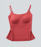 Débardeur décontracté à col rond et soutien-gorge intégré, bonnets BE