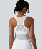 Robe de sport SoftlyZero™ Airy 2-en-1 à dos nageur croisé en mesh respirant avec brassière intégrée et effet frais InstantCool avec poches, protection solaire UPF50+