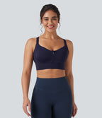 Brassière de sport course SpeedWave™ soutien intermédiaire push-up zip boucle réglable séchage rapide bonnets A-C