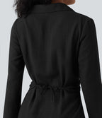 Chemise tailleur portefeuille manches longues avec lien dos