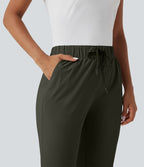 Pantalon golf fuselé taille haute cordon poches séchage rapide - Poche tee de golf
