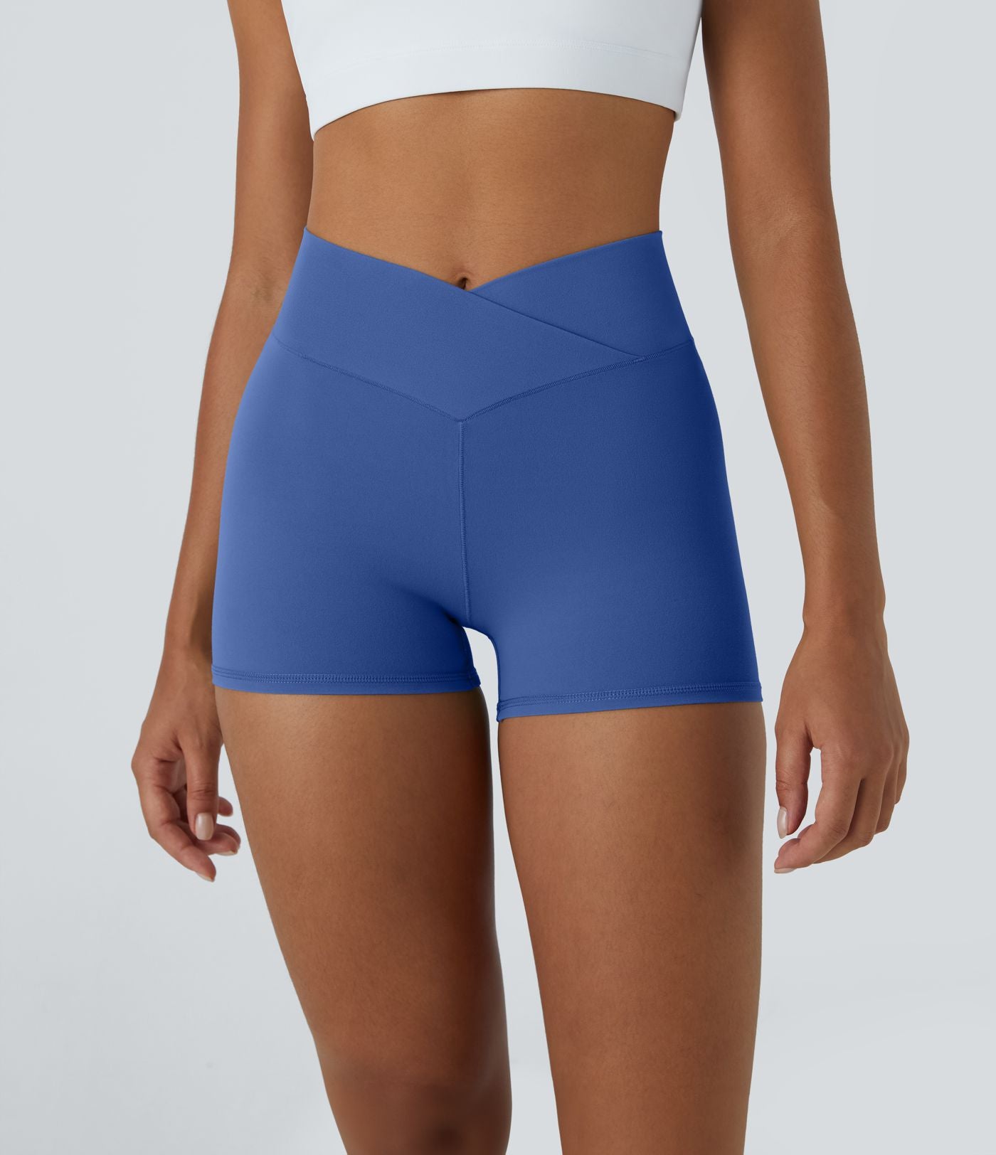 Softlyzero™ Short 7,5cm Biker Taille Haute Croisé Uni