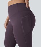 Pantalon de yoga à coupe bootcut gainant taille haute grande taille avec poches Halara UltraSculpt™