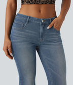 Jean bootcut Halara Flex™ taille basse délavé avec poches