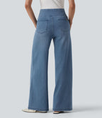 Halara Flex™ Jean large taille haute croisée ventre plat avec poches