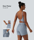 Barboteuse de yoga 2-en-1 SoftlyZero™ Airy effet frais InstantCool dos nu torsadé avec bretelles réglables, brassière intégrée et poche, accès facile Easy Peasy