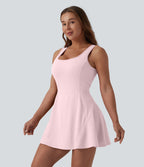 Robe de sport mini 2-en-1 SoftlyZero™ Airy col U poches effet frais InstantCool danse bonnets E-G, accès facile Easy Peasy