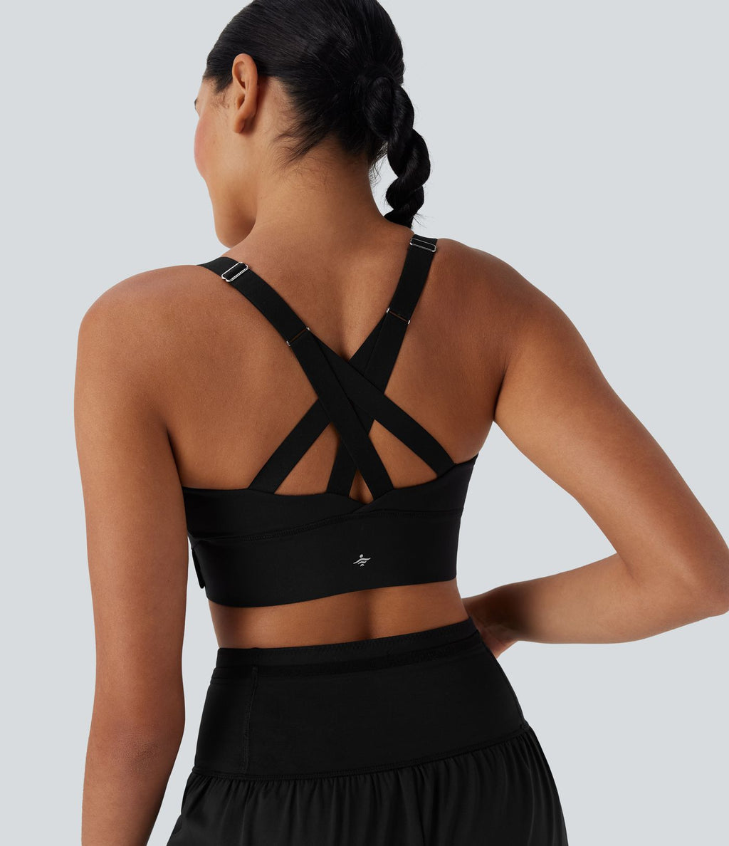 Brassière de sport course SpeedWave™ soutien intermédiaire push-up zip boucle réglable séchage rapide bonnets A-C