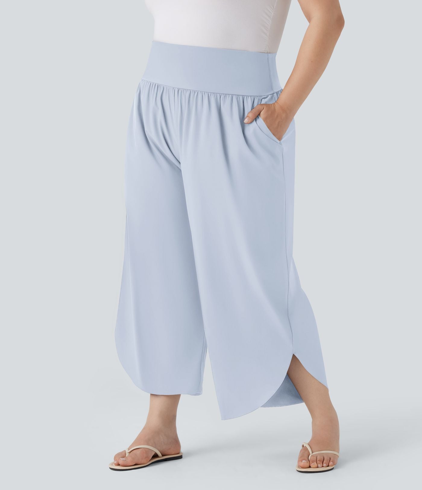 Pantalon tailleur gainant taille haute avec poches Halara Flex™