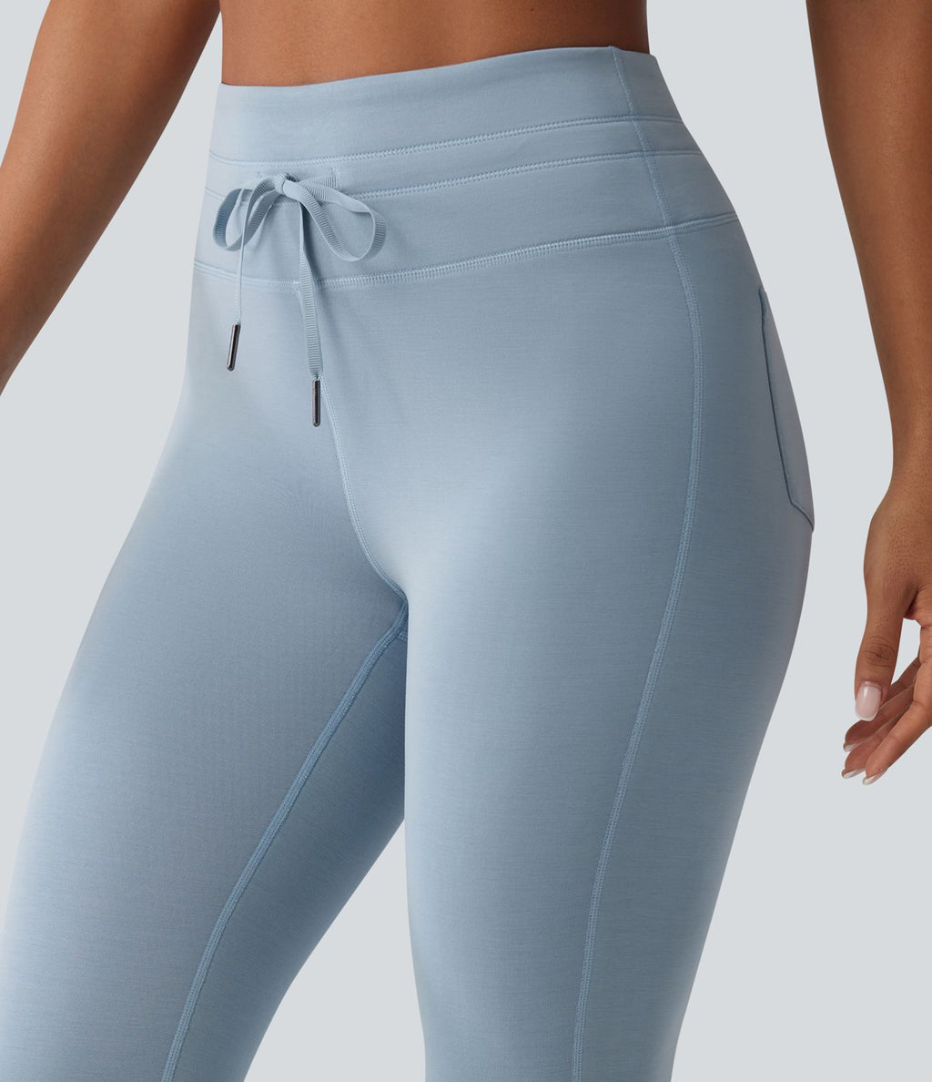 Pantalon casual skinny SpacerTek™ taille haute avec cordon de serrage et poches