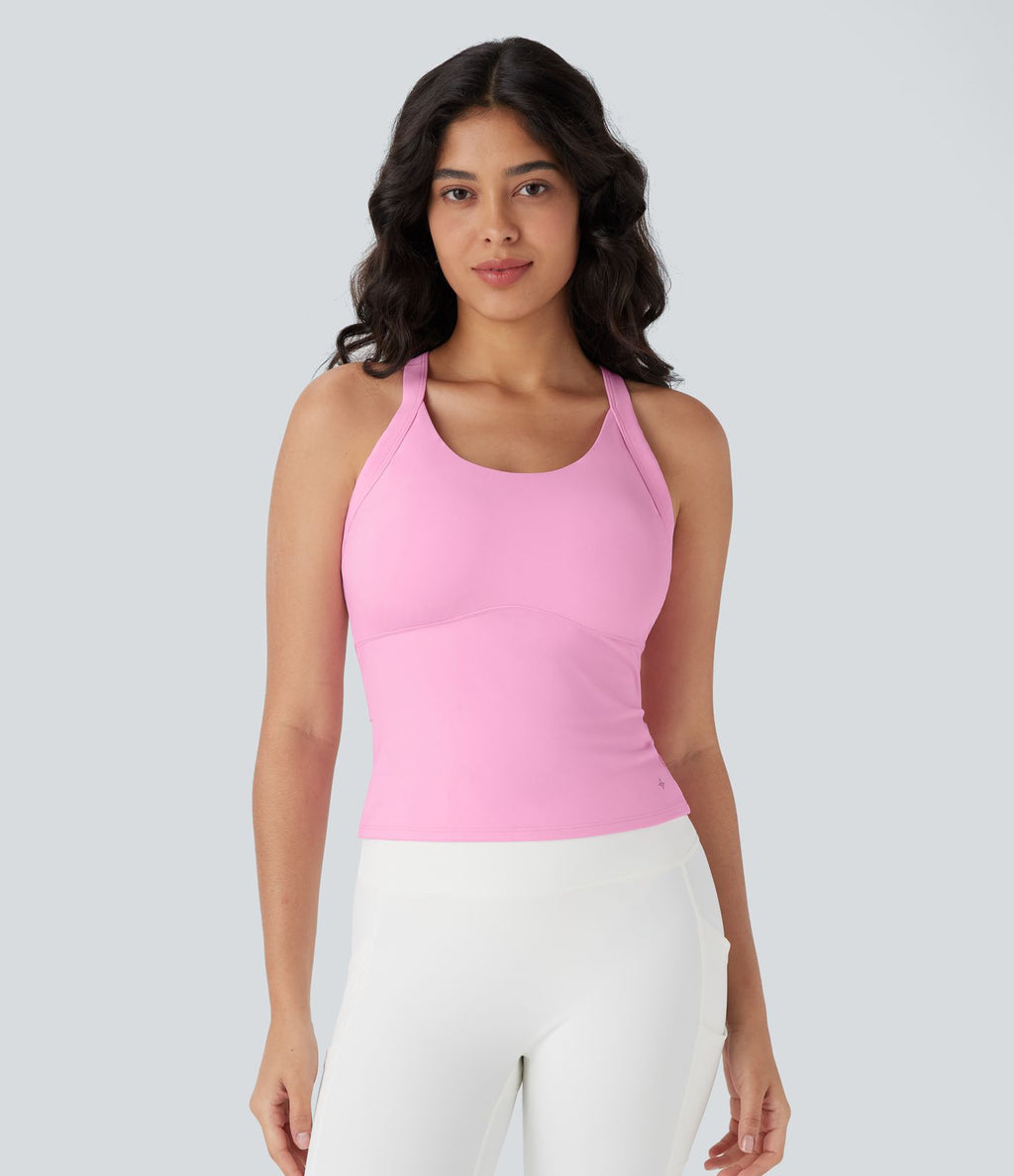 Débardeur yoga SoftlyZero™ Plush à découpes E-G