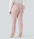 Pantalon tailleur skinny Halara Flex™ grande taille taille haute pied-de-poule à carreaux avec poches