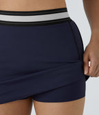 Jupe de tennis SoftlyZero™ Airy micro mini 2-en-1 à taille haute et color block ajustée au corps à effet frais InstantCool