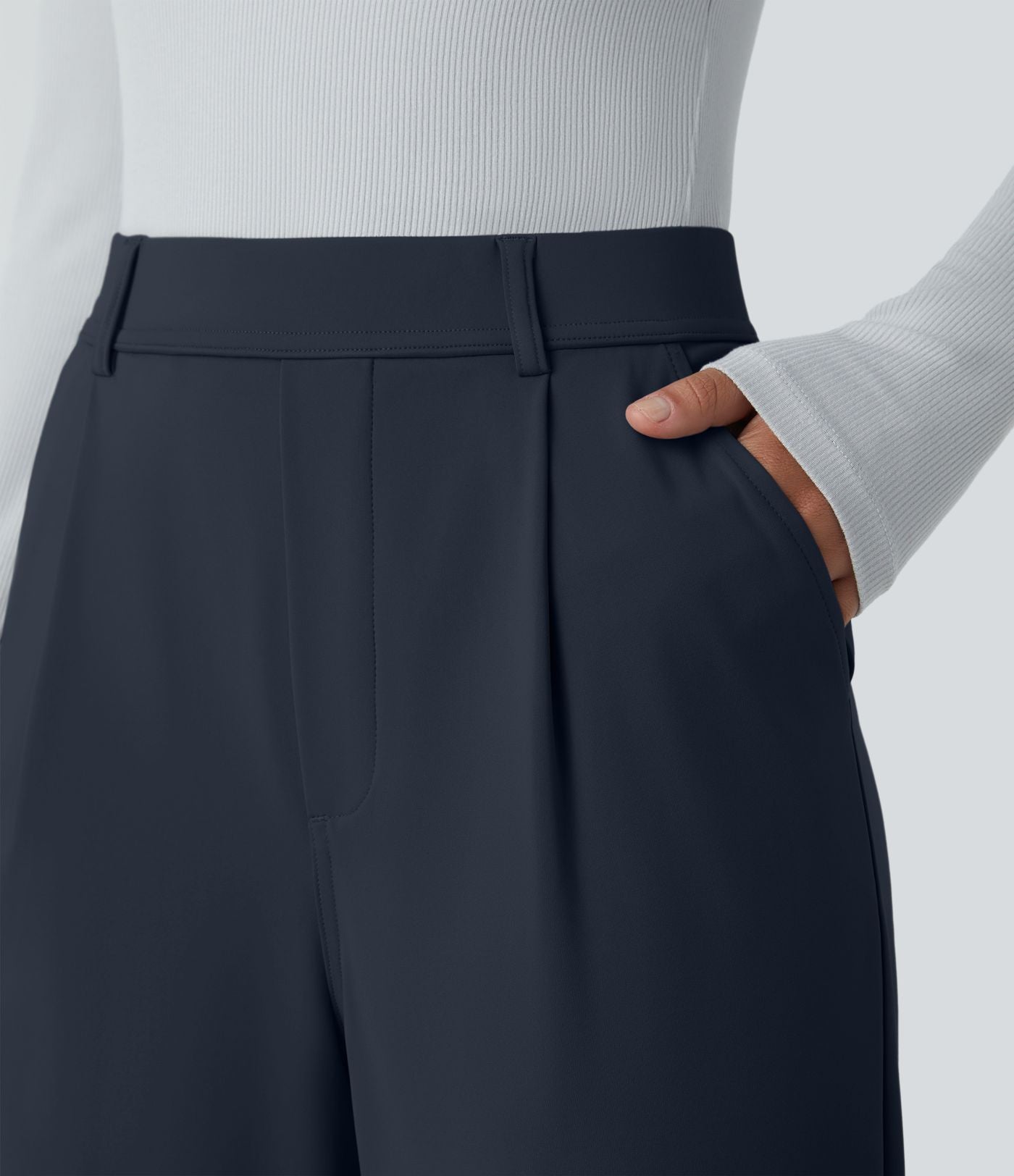 Pantalon tailleur évasé taille haute Halara Flex™ DayStretch avec poches