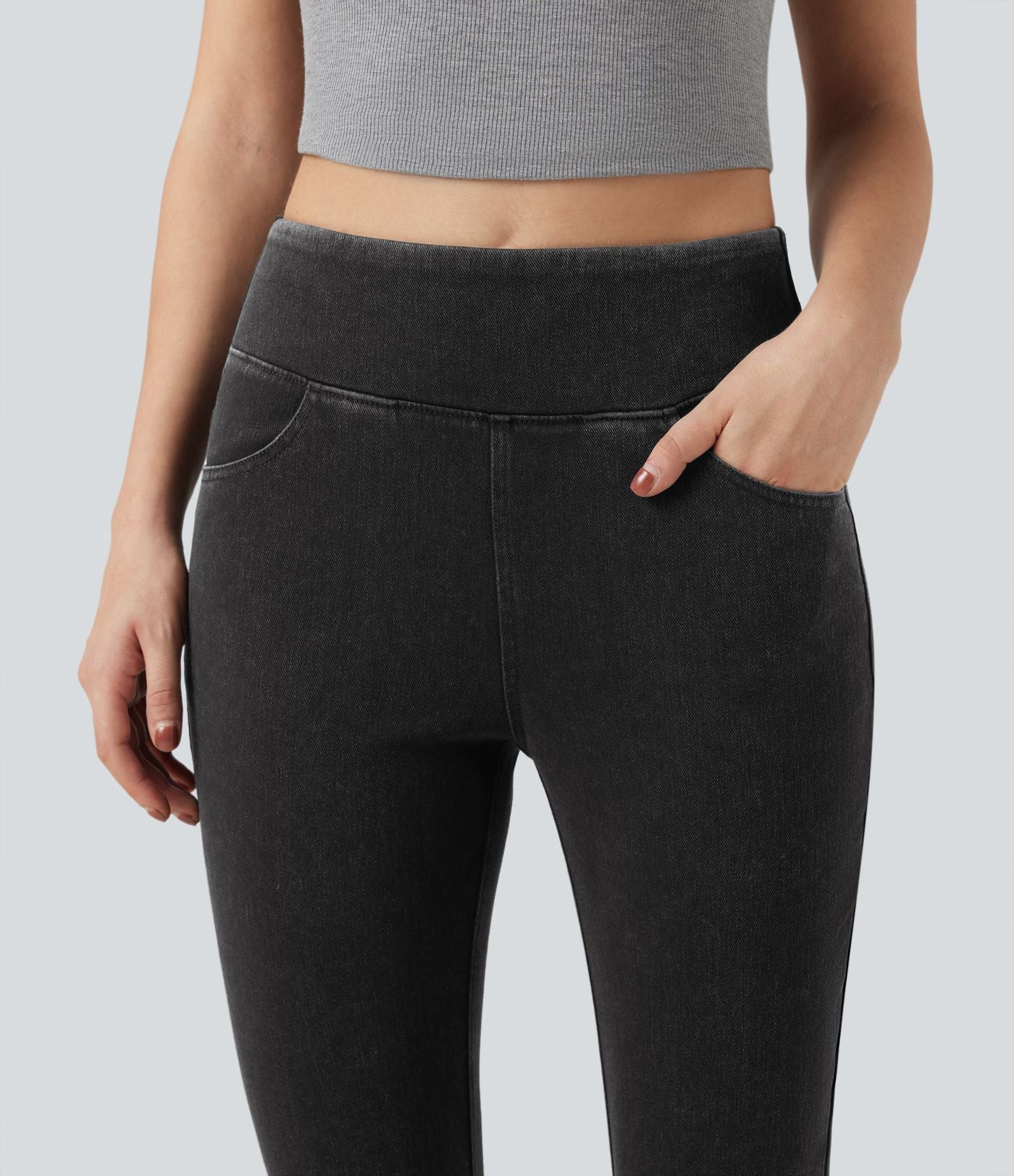 Legging 7/8 denim Halara Flex™ SoCinched gainant effet push-up taille haute avec poches