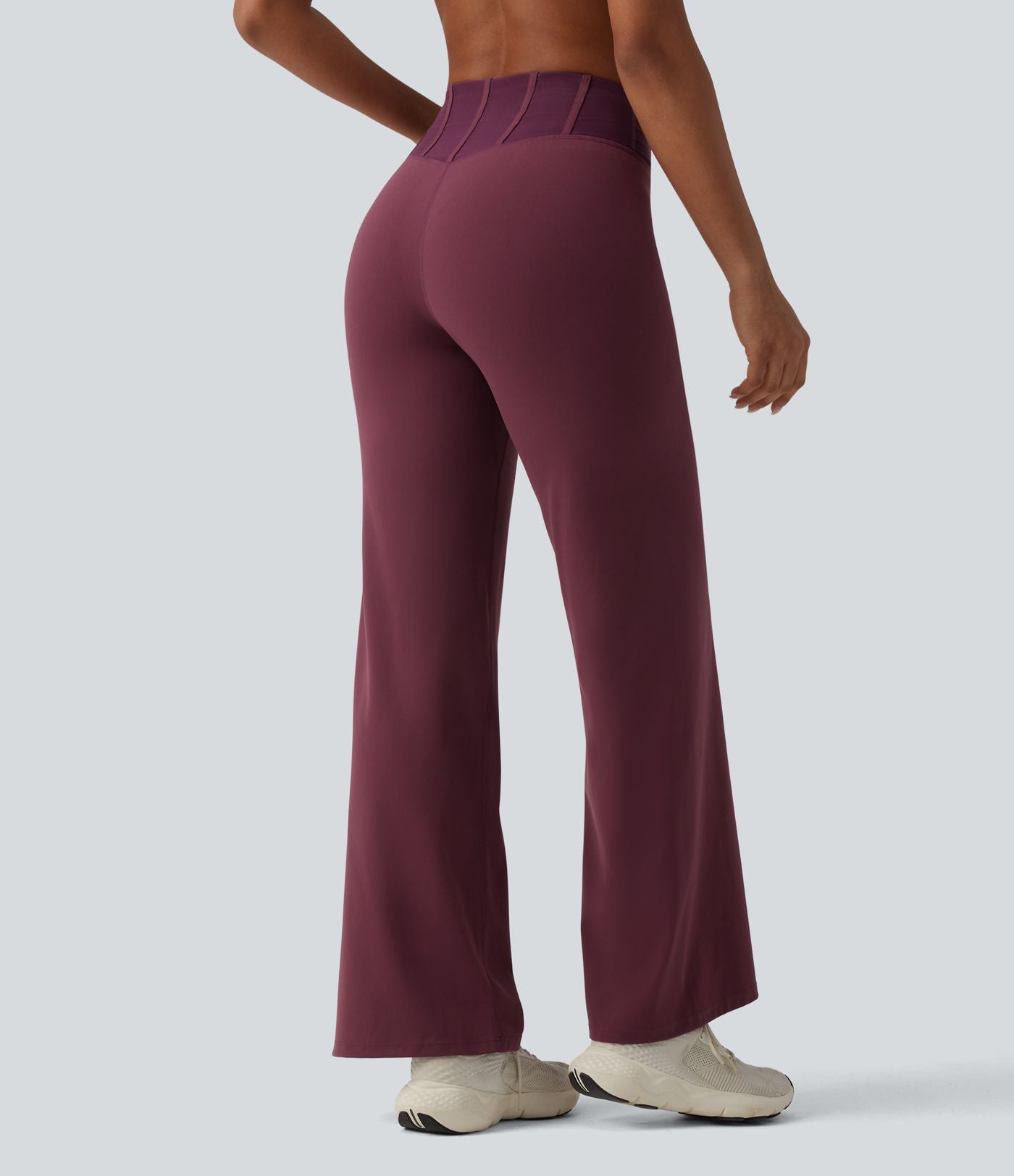 Pantalon yoga Halara UltraSculpt™ gainant coupe droite taille haute avec mesh contrastant