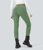 Pantalon cargo ajusté uni taille haute DayStretch avec poches zippées