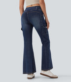 Legging denim bootcut croisé Halara Flex™ taille mi-haute avec poches