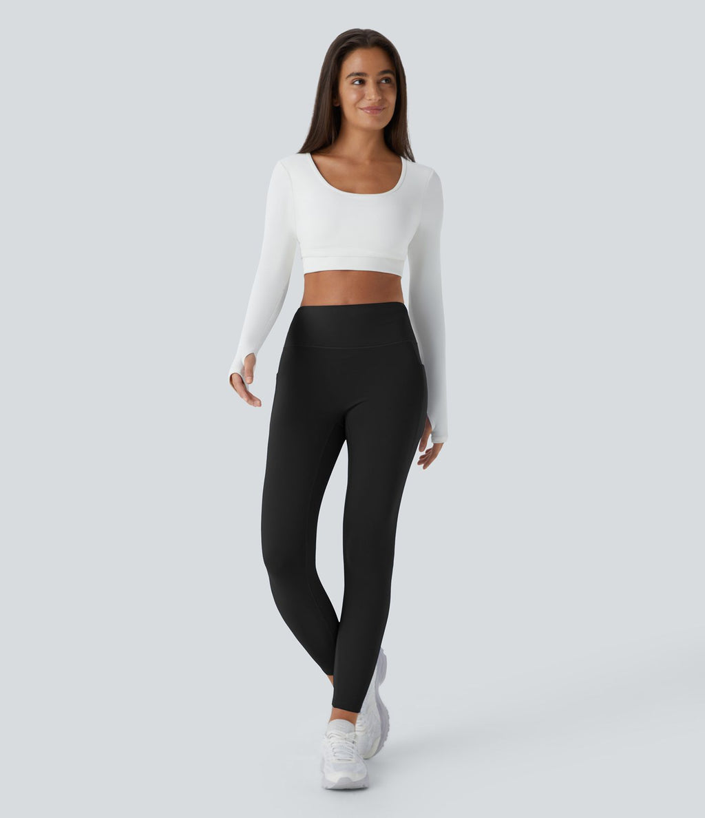 Legging thermique 7/8 Softlyzero™ taille haute coupe ajustée avec poches latérales