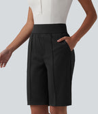 Short de golf séchage rapide taille haute avec poches 25 cm - Golf Tee - UPF40+
