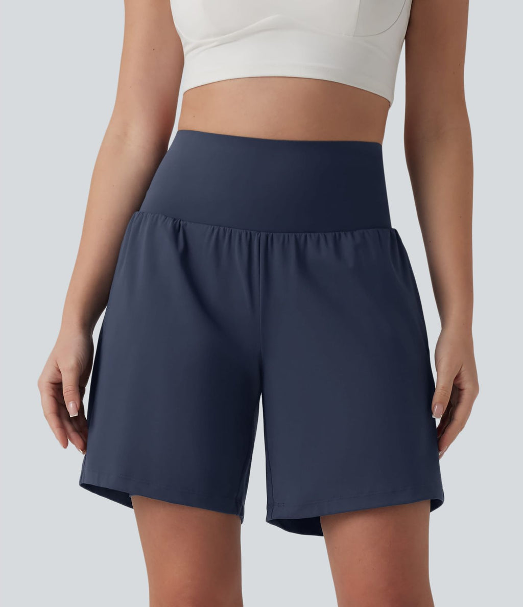 Short de yoga SoftlyZero™ Airy 2-en-1 gainant taille très haute effet frais InstantCool 17,5 cm avec poches