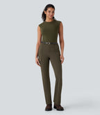 Pantalon cargo bootcut randonnée taille moyenne DayStretch avec poches