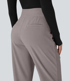 Pantalon tailleur fuselé Halara Flex™ taille mi-haute micro gaufré gainant avec poches
