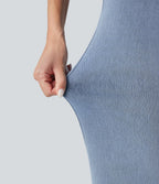 Jean large décontracté Halara Flex™ Curvy taille haute gainant avec poches
