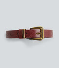 Ceinture vintage à boucle métallique embossée