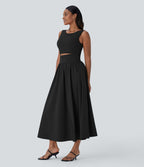 Robe longue décontractée sans manches Breezeful™ à découpes et séchage rapide - Se porte devant ou dos