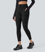 Legging yoga 7/8 taille haute moucheté sans couture OneForm Seamless Flow avec poches
