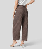 Halara Flex™ Jeans Causal Fuselés à Taille Mi-haute avec Plusieurs Poches en Tricot Extensible Coloré