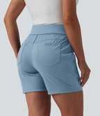 Short de golf séchage rapide taille mi-haute avec poches 12,5 cm - Golf Tee - UPF40+