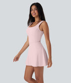 Robe SoftlyZero™ Airy de danse mini 2-en-1 dos nu, col U, bretelles croisées, poches latérales et effet frais InstantCool, accès facile Easy Peasy