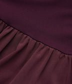 Robe casual mi-longue col U dos nu à bretelles croisées avec poches