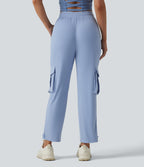 Pantalon cargo de sport SoftlyZero™ Airy taille mi-haute à cordon de serrage, effet frais, avec poches, protection solaire UPF50+