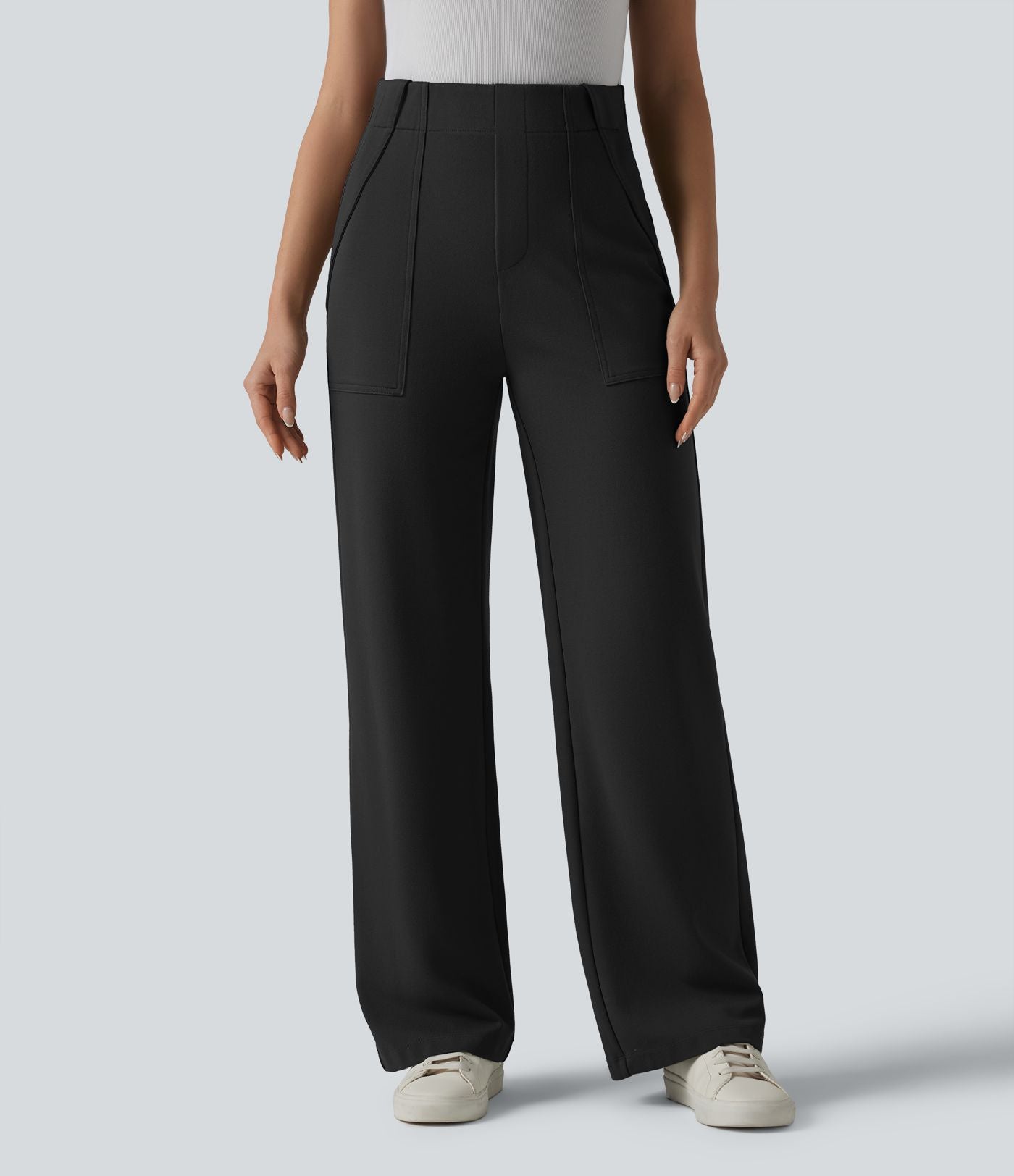 Halara Flex™ Pantalon tailleur droit taille haute avec poches