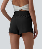 Short sport 2-en-1 taille haute réfléchissant à séchage rapide Breezeful™ avec poches