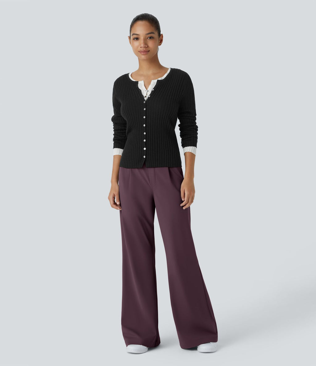 Pantalon tailleur évasé taille haute Halara Flex™ DayStretch avec poches