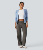 Pantalon tailleur fuselé asymétrique taille moyenne Halara Flex™ DayStretch avec poches