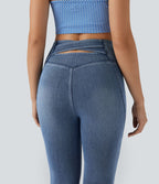 Jean skinny 7/8 Halara Flex™ taille haute dos croisé avec poches