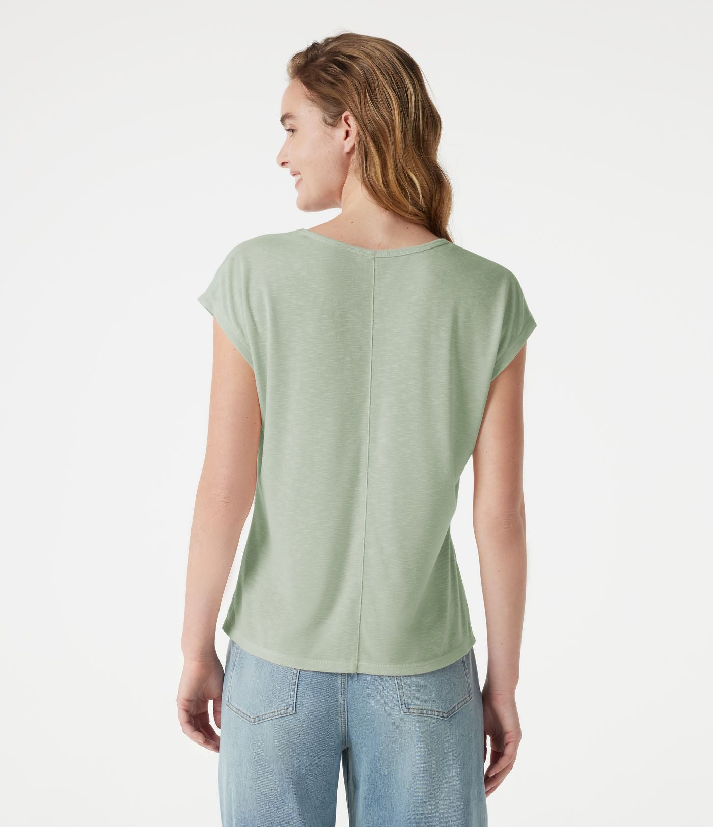T-shirt casual col V à manches courtes